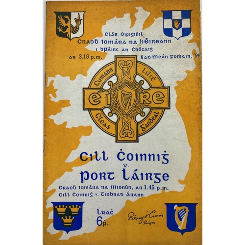 1169 - 1959 All-Ireland Hurling Programme G.A.A.: Programme 1959, Clar Oifigil Craobh Iomana na hEireann i ... 