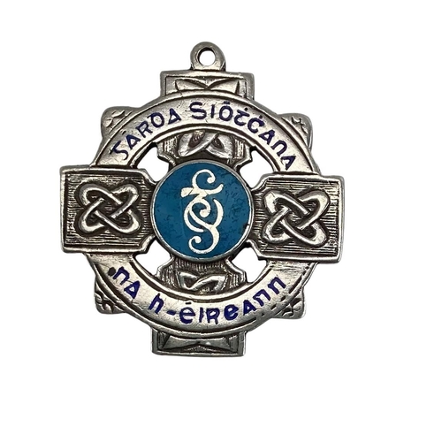 1172 - Medal: G.A.A. - [Garda Siochana] the obverse with pierced Celtic design and enamelling inscribed 