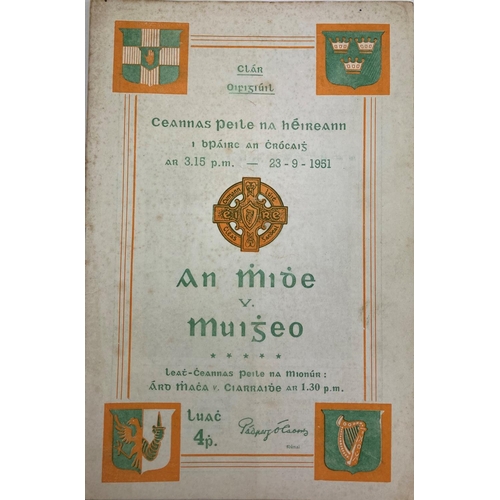 1174 - Meath v. Mayo, 1951G.A.A.: Football, 1951, Clár Oifigíl Ceannais Peile na hEirean... 