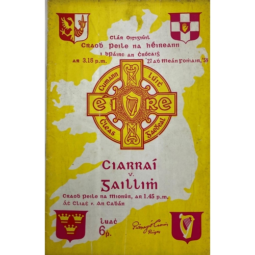 1179 - Kerry v. Galway, 1959G.A.A.: Football, 1959, Clár Oifigiúil, Craobh Peile na hEireann, Croke Park, 2... 