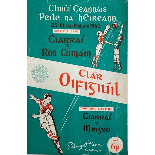 1182 - Kerry v. Roscommon, 1962G.A.A.: Football, 1962, Clár Oifigiúil, Cluich&... 