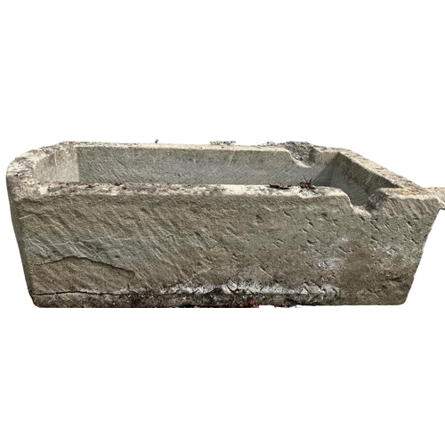 1399 - A similar pair of 19th Century oblong granite Feeding Troughs, with bowed ends, and resting cut outs... 