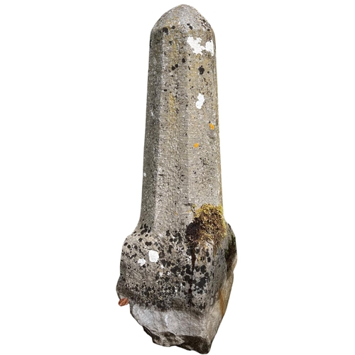 1404 - A 19th Century granite obelisk shaped Pillar, approx. 84cms (33