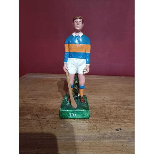 373 - G.A.A.: a hand painted plaster Figure of a hurler, 