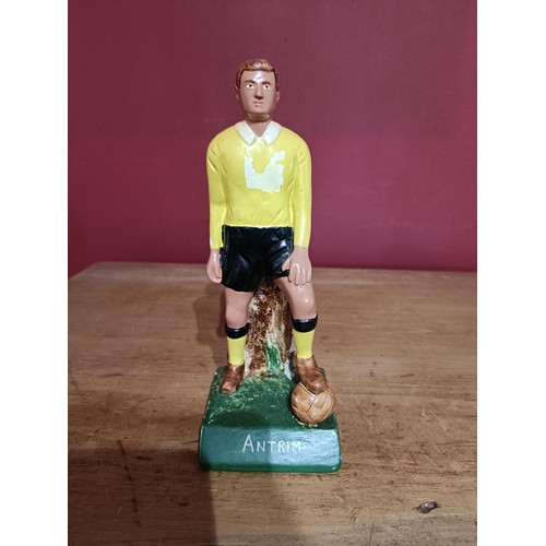 378 - G.A.A.: a hand painted plaster Figure of a Footballer 