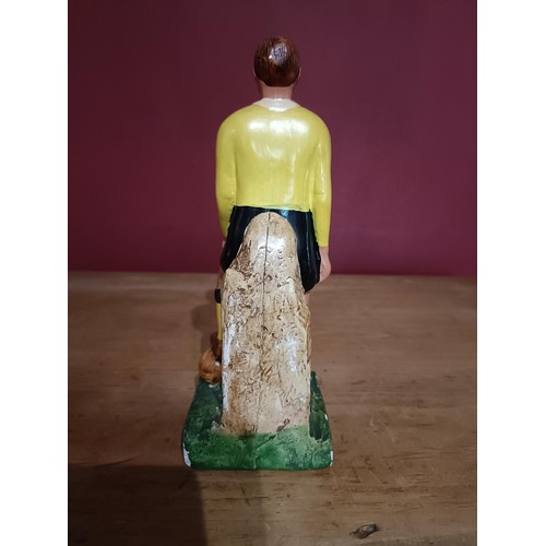 378 - G.A.A.: a hand painted plaster Figure of a Footballer 