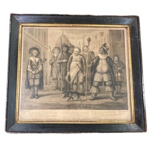 761 - After H. BunburyBlack and white Engraving R.M. Meadows, Dogbery and Verges with the Watch, 42cms x 4... 