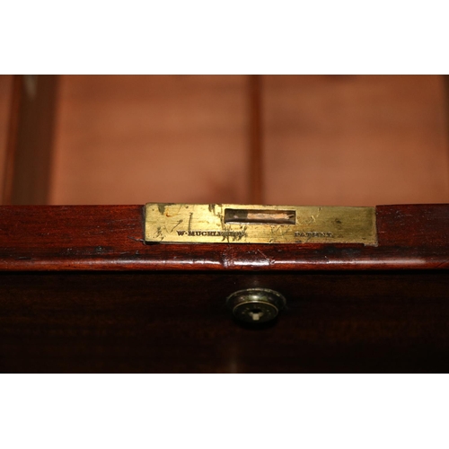 959 - A fine quality and unusual Irish George IV period, possibly Cork,  mahogany breakfront Secretaire Bo... 