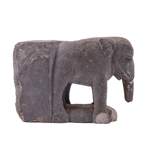 1050 - A fine early stone carving of an Elephant, probably Himalayan, as is, 12.5cms (5