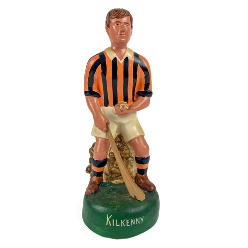 372 - G.A.A.: A hand painted plaster Figure of a hurler 