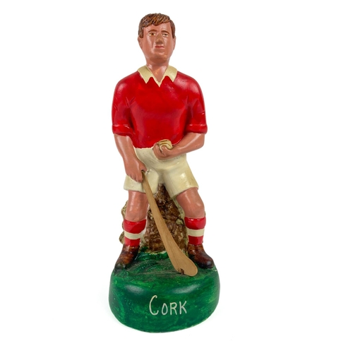 374 - G.A.A.: a hand painted plaster figure of a hurler 