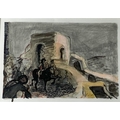 John Piper (1903-1992) 'Horses and Riders in Southern Spain, c. 1950'watercolour and charcoal on pap... 