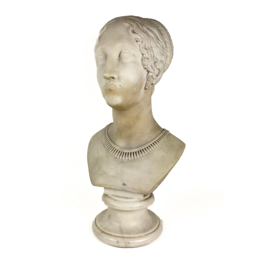 644 - After Antonio CanovaA fine carved Statuary white marble Bust of 