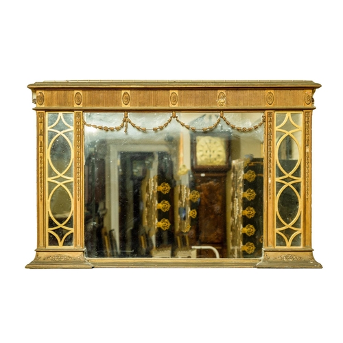 688 - An attractive Regency period giltwood compartmental Overmantel, the top with reeded frieze and patra... 