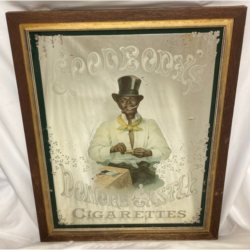 362 - Advertisement: An original Goodbody's Donore Castle Cigarettes Mirror, depicting Gentleman seated li... 