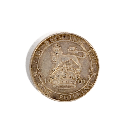 199 - Coin: A 1905 British Shilling Coin, Edward VII, purchased from Spink, A fine example , Rare. (1)* Sc... 