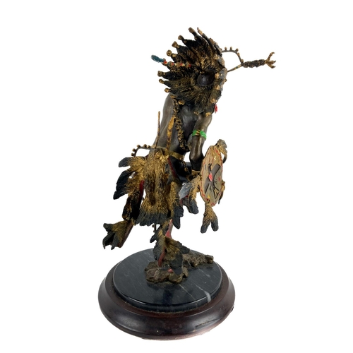 241 - After Carl Kauba, Austrian (1865-1922)A fine quality bronze and painted Model of an Indian Chie... 