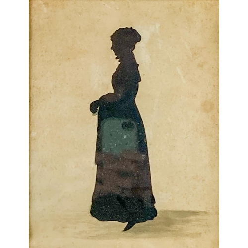 448 - Pearce - 19th CenturyFull length Silhouette Profile Portrait, 