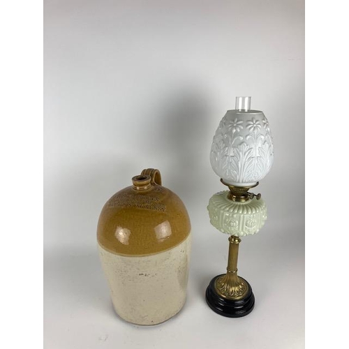 368 - A large earthenware Spirit Jar, Daniel Cullen - 75/76 High Street, Kilkenny; together with a brass a... 