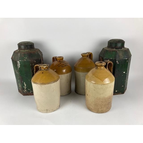 369 - An earthenware Spirit Jar, for 'D.E. Williams Ltd. Tullamore,' and three other Spirit Jars (unmarked... 