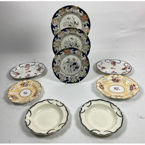 852 - A pair of early Derby oval floral decorated Dishes, 27cms (10 1/2