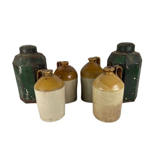 369 - An earthenware Spirit Jar, for 'D.E. Williams Ltd. Tullamore,' and three other Spirit Jars (unmarked... 