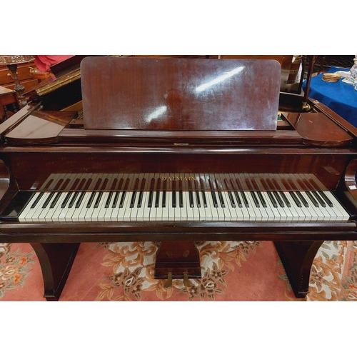 506 - A good D'Almaine, No: H015902 Boudoir Baby Grand Piano, with iron frame, 130cms x 43cms (51' x 56').... 