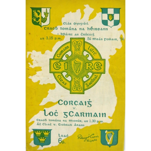 1043 - G.A.A.: Hurling 1954, Official Programme All-Ireland Final, Croke Park, Cork v. Wexford, 5 September... 