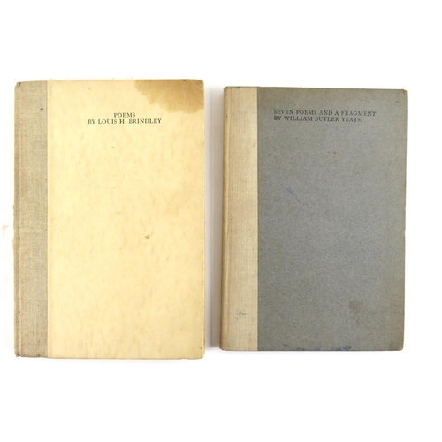 112 - Presentation Copy to Mia CranwillCuala Press: Yeats (Wm. Butler) Seven Poems and a Fragment, 8v... 