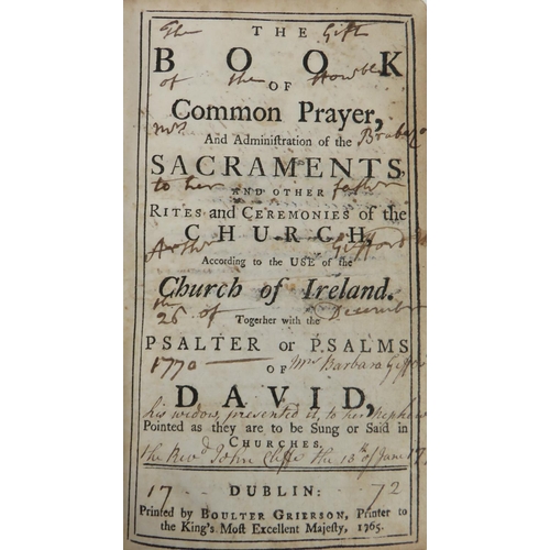 119 - Binding: Book of Common Prayer,  .. According to the Use of the Church of Ireland. 8vo Dublin (Boult... 