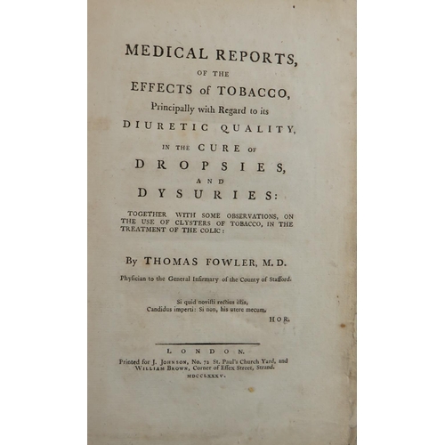 Tobacco: Fowler (Thos.) Medical Rep