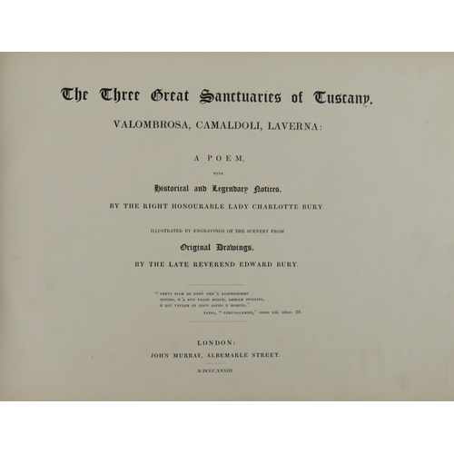 223 - With Attractive PlatesBury (Lady Charlotte) The Three Great Sanctuaries of Tuscany, Valombrosa,... 