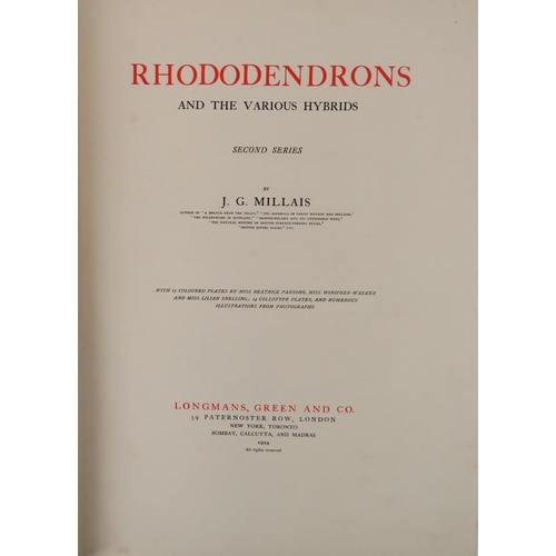 225 - Millais (J.G.) Rhododendrons and The Various Hybrids, Second Series. Lg. folio L... 