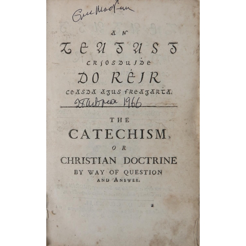 245 - [Dunlevy (Andrew)] The Catechism, or Christian Doctrine By Way of Question and Answer, text in Engli... 