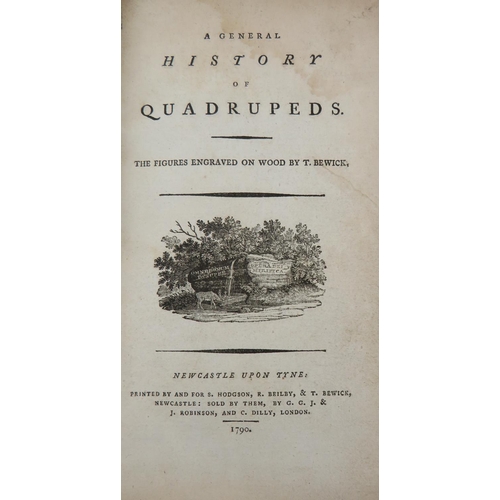 268 - Bewick (Thomas) A General History of Quadrupeds, The Figures engraved on wood by T. Bewick. 8vo Newc... 