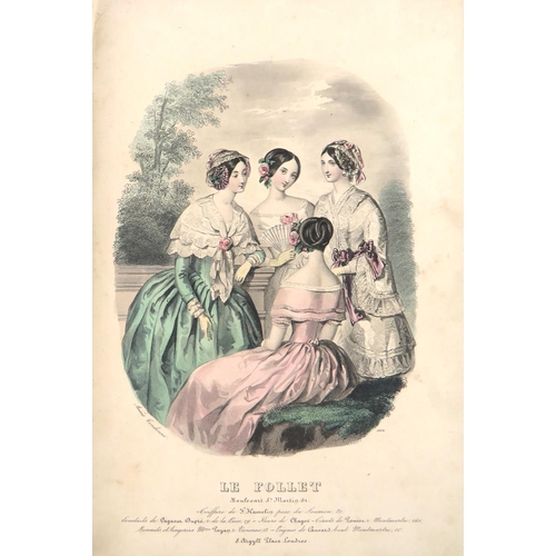 314 - Hand-Coloured Fashion Plates: Le Follet, A sm. folio Volume, containing approx. 188 hand-colour... 