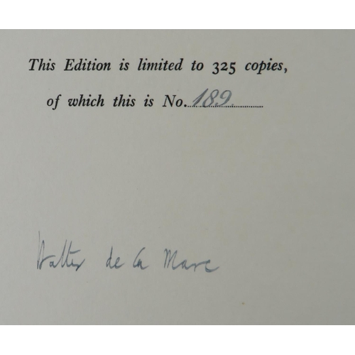 315 - Signed Limited Editionde la Mare (Walter) Down-Adown-Derry, A Book of Fairy Poems, With Il... 