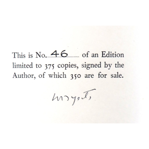 316 - Very Good - Signed Limited EditionYeats (W.B.) The Poems of W.B. Yeats, 2 vols. roy 8vo Lond. (MacMi... 