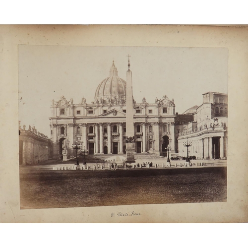 346 - Photographs: Rome, A large oblong folio Album of approx. 50 lg. landscapes, & views of buildings... 