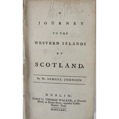 366 - Two Rare Dublin VariantsJohnson (Dr. Samuel) A Journey to the Western Islands of Scotland,... 