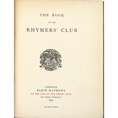 394 - Club Founded by William Butler YeatsPoetry: The Book of the Rhymers Club; and The Second Book of the... 