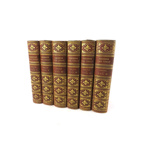 433 - Binding: Carlyle (Thos.) History of Friedrich II of Prussia called Frederick the Great, 6 vols.... 