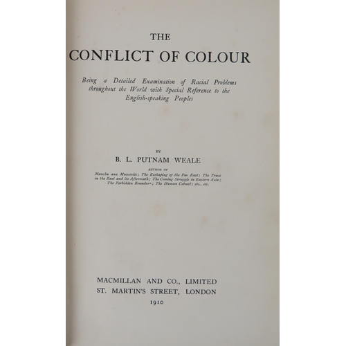 435 - Weale (B.L. Putnam) The Conflict of Colour, Being a Detailed Examination of Racial Problems thr... 