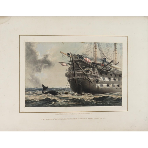 516 - Fine Coloured Litho PlatesNaval interest: Russell (W.H.) The Atlantic Telegraph, illustrated by... 