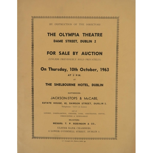 520 - Olympia Theatre: Jackson Stops & McCabe, Auctioneers Sale Catalogue. By Instructions of the Dire... 