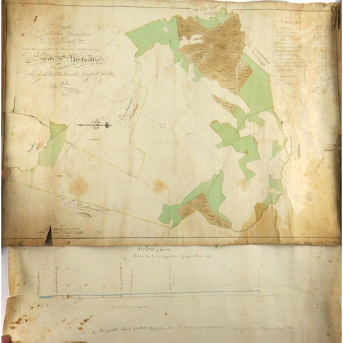 544 - Co. Westmeath: Manuscript Map - Byron (Sam.) cartographer, A Survey of Ballrowan, Kerynstown, & ... 