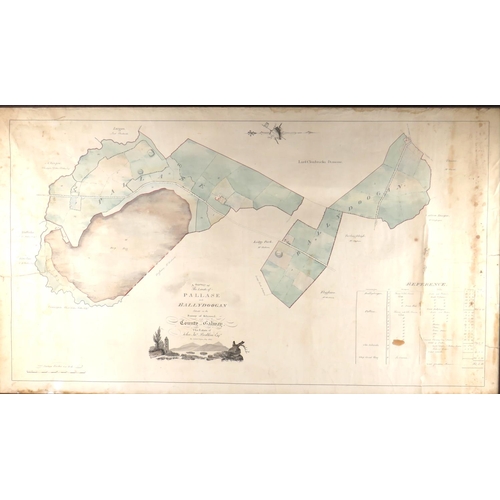 550 - Rare County Galway Manuscript MapMap: Co. Galway - [Logan (Michael) cartographer] A Survey of the La... 