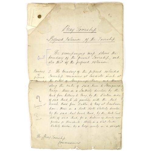 578 - Bray Township, 1881Manuscript: Co. Wicklow - Comber (P.J.) Civil Engineer, Surveyor. Bray Towns... 