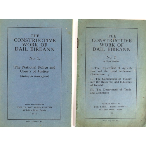 618 - Irish Politics:  [Duggan (Eamon)et al] The Constructive Work of Dail Eireann No. 1 & N... 