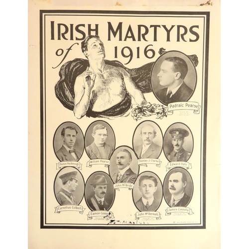 625 - 1916 Broadside: An unusual American Publication printed Poster commemorating Irish Martyrs of 1916, ... 